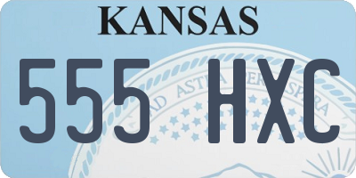 KS license plate 555HXC