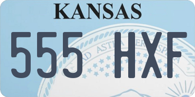 KS license plate 555HXF