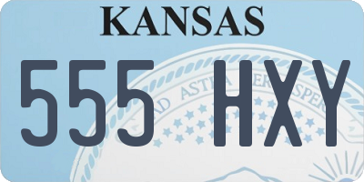 KS license plate 555HXY