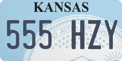 KS license plate 555HZY