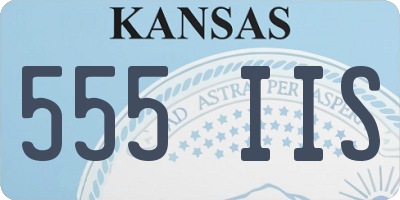 KS license plate 555IIS