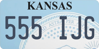 KS license plate 555IJG
