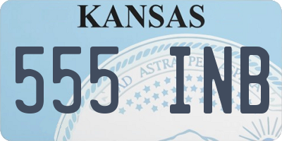 KS license plate 555INB