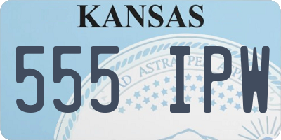 KS license plate 555IPW