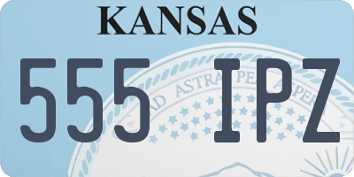 KS license plate 555IPZ