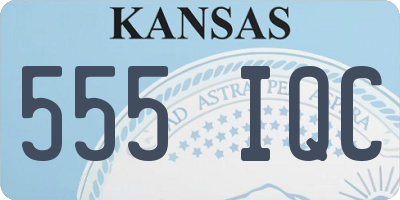 KS license plate 555IQC