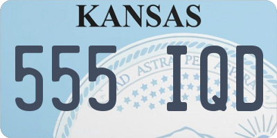 KS license plate 555IQD