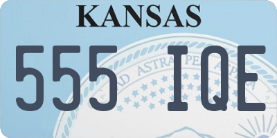 KS license plate 555IQE