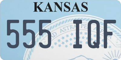 KS license plate 555IQF
