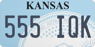 KS license plate 555IQK