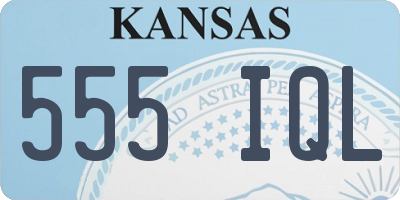 KS license plate 555IQL
