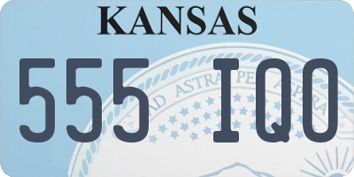 KS license plate 555IQO