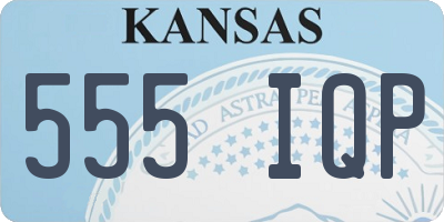 KS license plate 555IQP