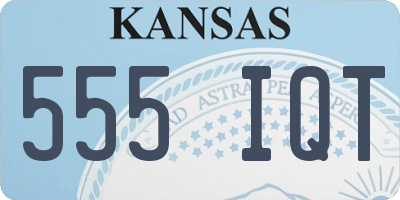 KS license plate 555IQT