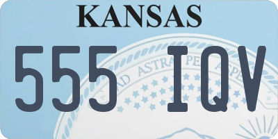 KS license plate 555IQV