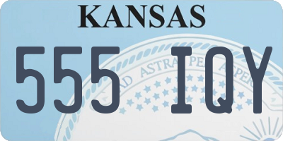 KS license plate 555IQY