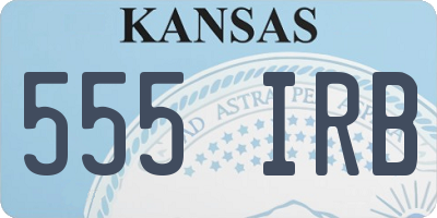 KS license plate 555IRB