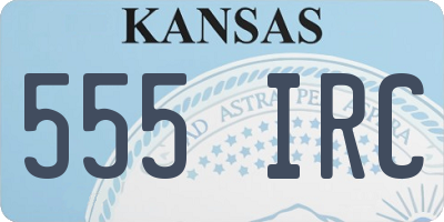 KS license plate 555IRC