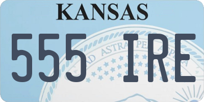KS license plate 555IRE