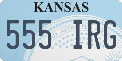 KS license plate 555IRG