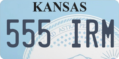 KS license plate 555IRM