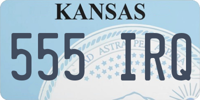 KS license plate 555IRQ