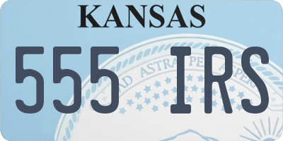 KS license plate 555IRS