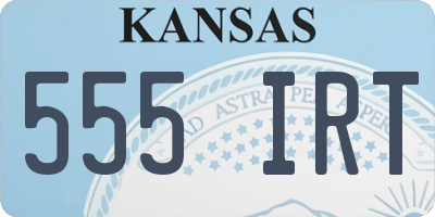 KS license plate 555IRT