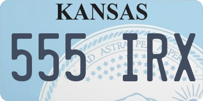 KS license plate 555IRX