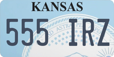KS license plate 555IRZ