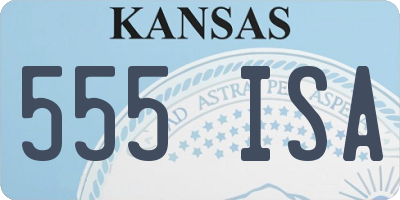 KS license plate 555ISA