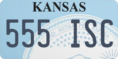 KS license plate 555ISC