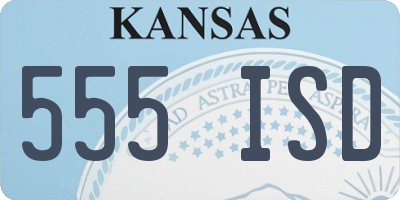KS license plate 555ISD