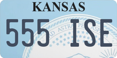 KS license plate 555ISE