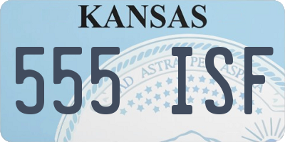 KS license plate 555ISF