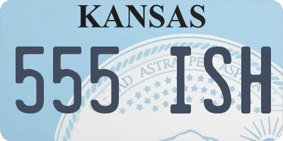 KS license plate 555ISH