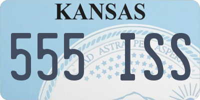 KS license plate 555ISS