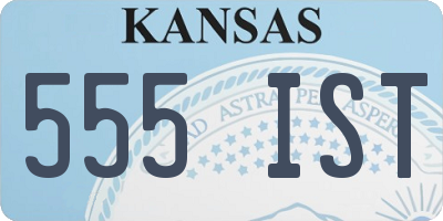 KS license plate 555IST
