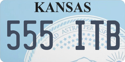 KS license plate 555ITB