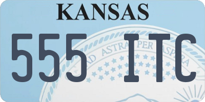 KS license plate 555ITC