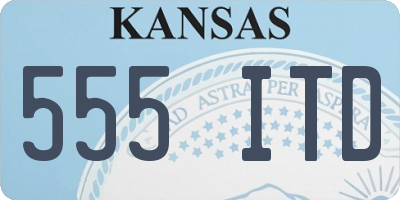 KS license plate 555ITD