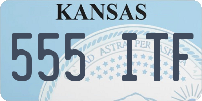 KS license plate 555ITF