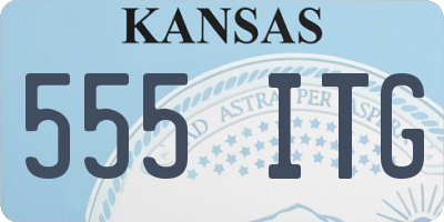 KS license plate 555ITG