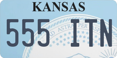 KS license plate 555ITN
