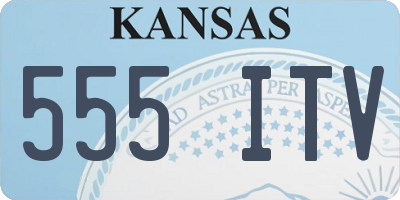 KS license plate 555ITV