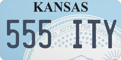 KS license plate 555ITY