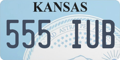 KS license plate 555IUB