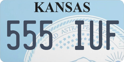 KS license plate 555IUF