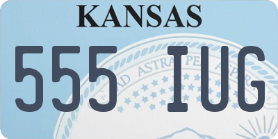 KS license plate 555IUG