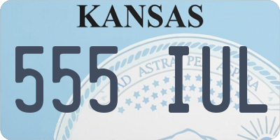 KS license plate 555IUL